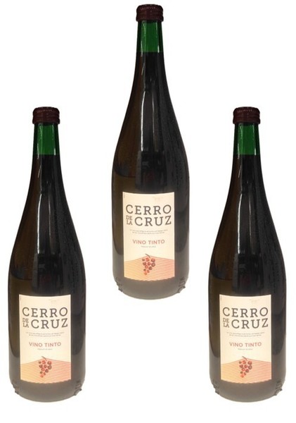3X Cerro de La Cruz Tinto Spanien Rotwein - 1 Liter - Vollmundiger Genuss-image