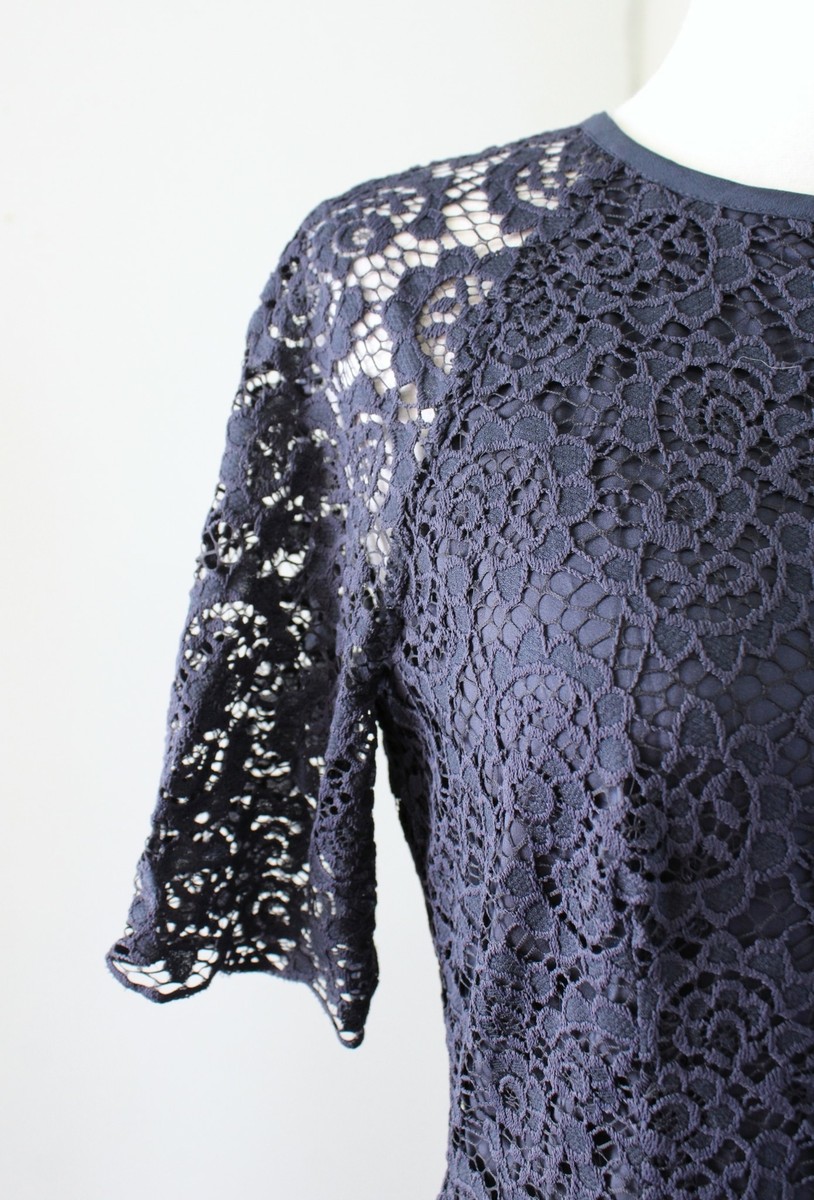 chinese dress ladies Zapaka Women Navy Lace A-Line Long Mother of The Bride Dress High Neck Long Sleeves Wedding Guest Dress, Navy / US22W
