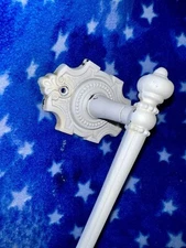 Vintage Hollywood Regency White Towel Holder 24” Bar Bathroom Accessories