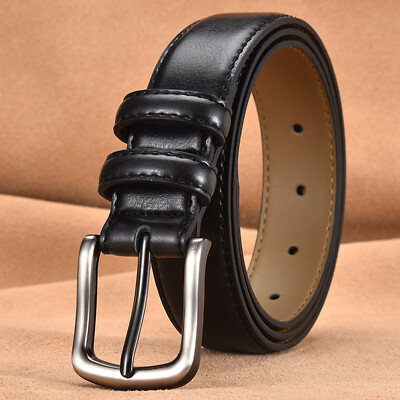 mens black dress belt Men's Black Leather Dress Belt | 32mm | Spain