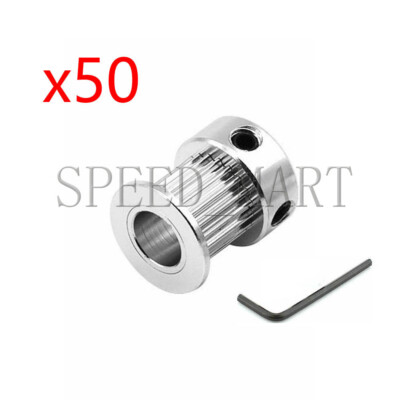 50 pcs GT2 Timing Belt Pulleys 16T 5mm Bore 11mm Width for RepRap 3D Printer