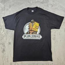 Pearl Street Grill & Brewery T-Shirt Mens L Black Craft Beer Pub Graphic Tee