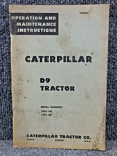 OEM Factory CAT Caterpillar D9 Dozer Tractor 18 19A Operation Maintenance Manual