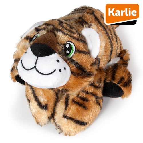 Karlie Plüsch-Hundespielzeug Leopard/Tiger/Zebra Spielzeug Kuscheltier Quitschie - Bild 4 von 7