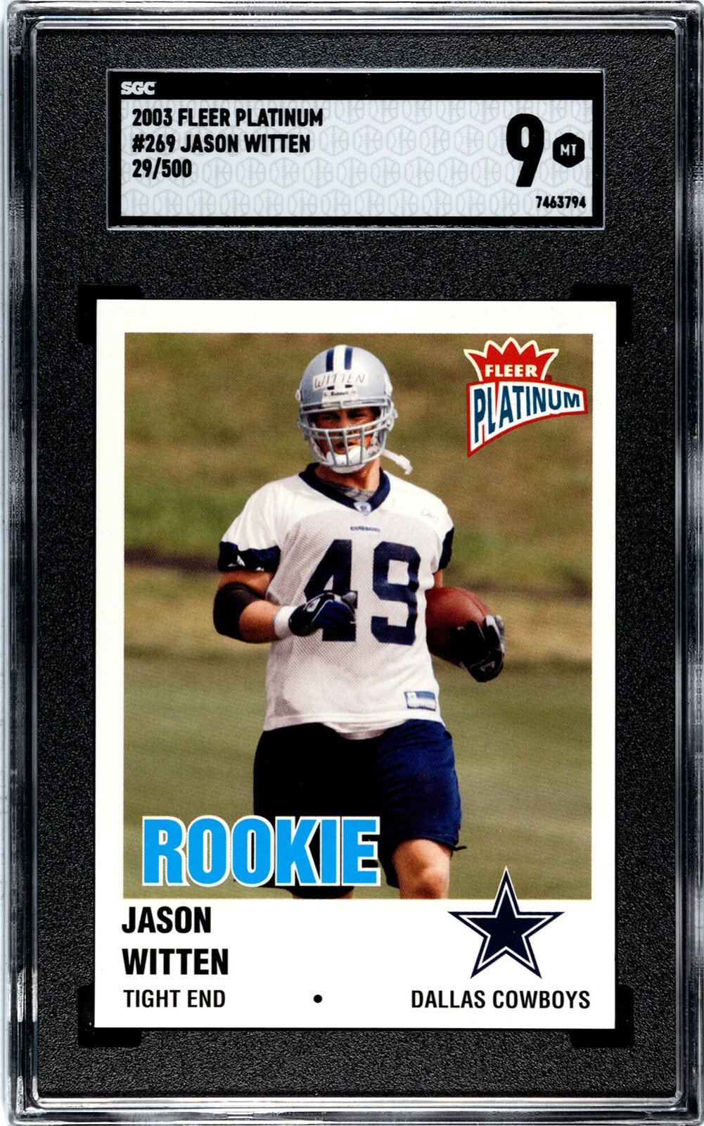 Jason Witten Fleer Platinum #269 Platinum Finish