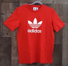 New Adidas Apparel Script Logo Red/Red Mens Classic Sport S/S T Shirt ADI-28
