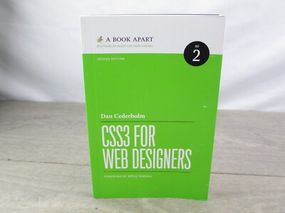 NEW CSS3 for Web Designers A Book Apart Zeldman Intro TPB 2nd Edition Guide