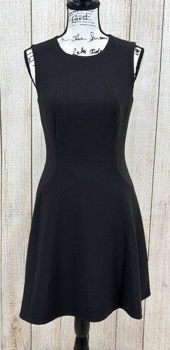 Kate Spade A-Line Little Black Dress Size 4 Sleeveless Retro 50's Gold Zipper