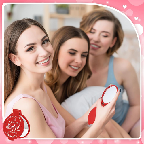 18 Pcs 2.76 Inch Inspirational Compact Mirror Bulk round Makeup Glass Mirror Per - Picture 3 of 7