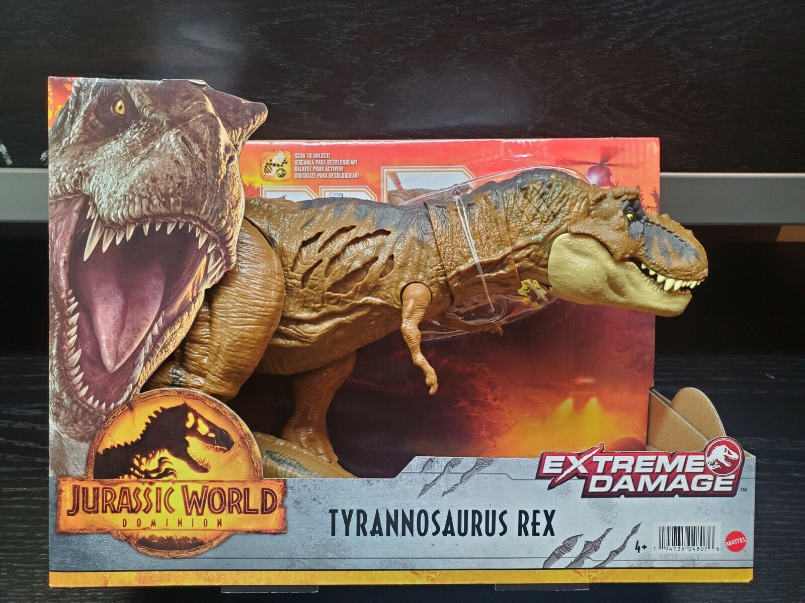 Dinossauro T-Rex Jurassic World Dominion Dano Extremo - Mattel