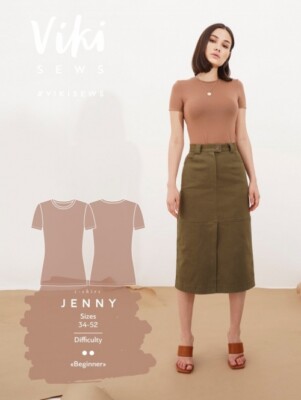 Vikisews Schnittmuster Jenny T Shirt Tops UK 4-22