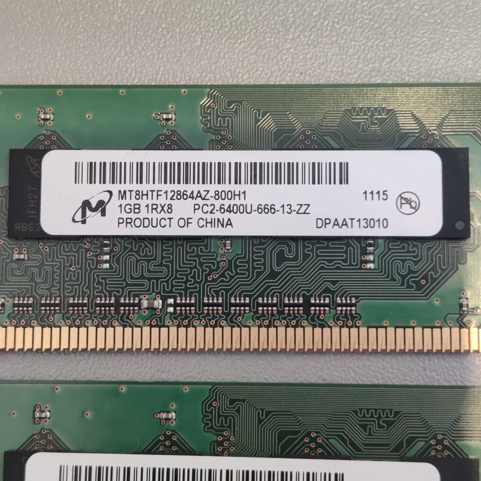3x Crucial 1GB 240-pin Memory DDR2 128Mx64 PC2-5300U CT12864AA667.8FHZ - Image 4 of 4