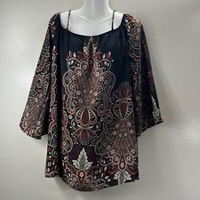 Forever 21 Boho Multicolored Long Sleeves Cut out Mini Dress Size S