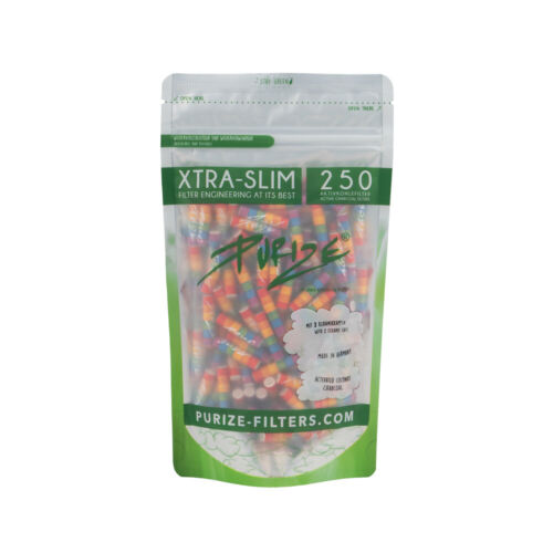 Xtra Slim Filter Tips Bags With Activated Charcoal by Purize (x250)-250pcs-Ra... - Picture 1 of 1