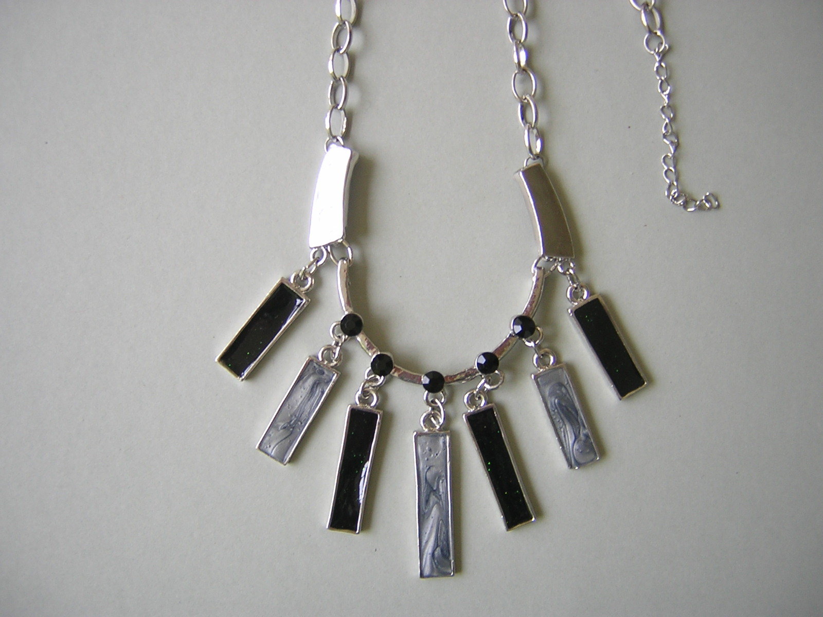 Statement Chain Fashion Rectangle Elements & Rhin… - image 2