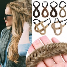 Fashion Chunky Plaited Braid Hairband Hair Extension Braided Headband as human H