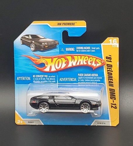Hot Wheels 1981 Delorean DMC-12 Black 15/44 HW Premiere Short Card