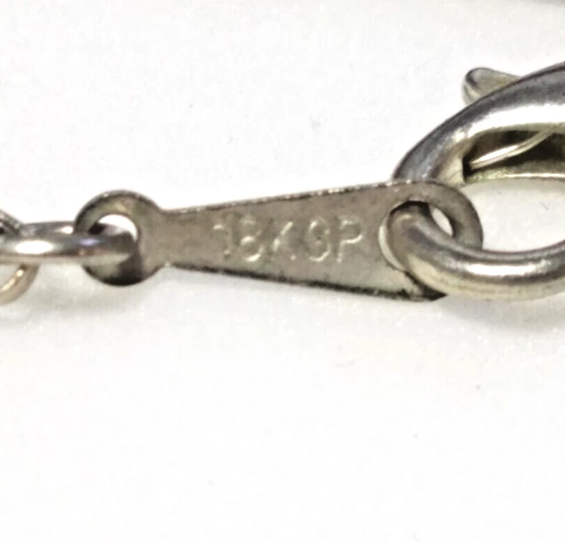 Vtg Stamped 18kgp White Gold Necklace Unicorn Pendant Costume 16 Inch Foto 4 de 4