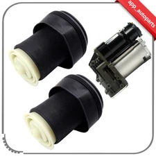 3PCS For BMW X5 E70 X6 E71 E72 Rear Air Suspension Spring Bags Compressor Kit