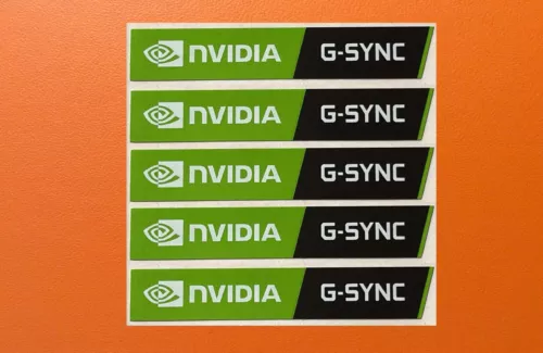 5 PCS Sticker for NVIDIA G-Sync 8mm x 50mm 2020 Version Logo Decal Case