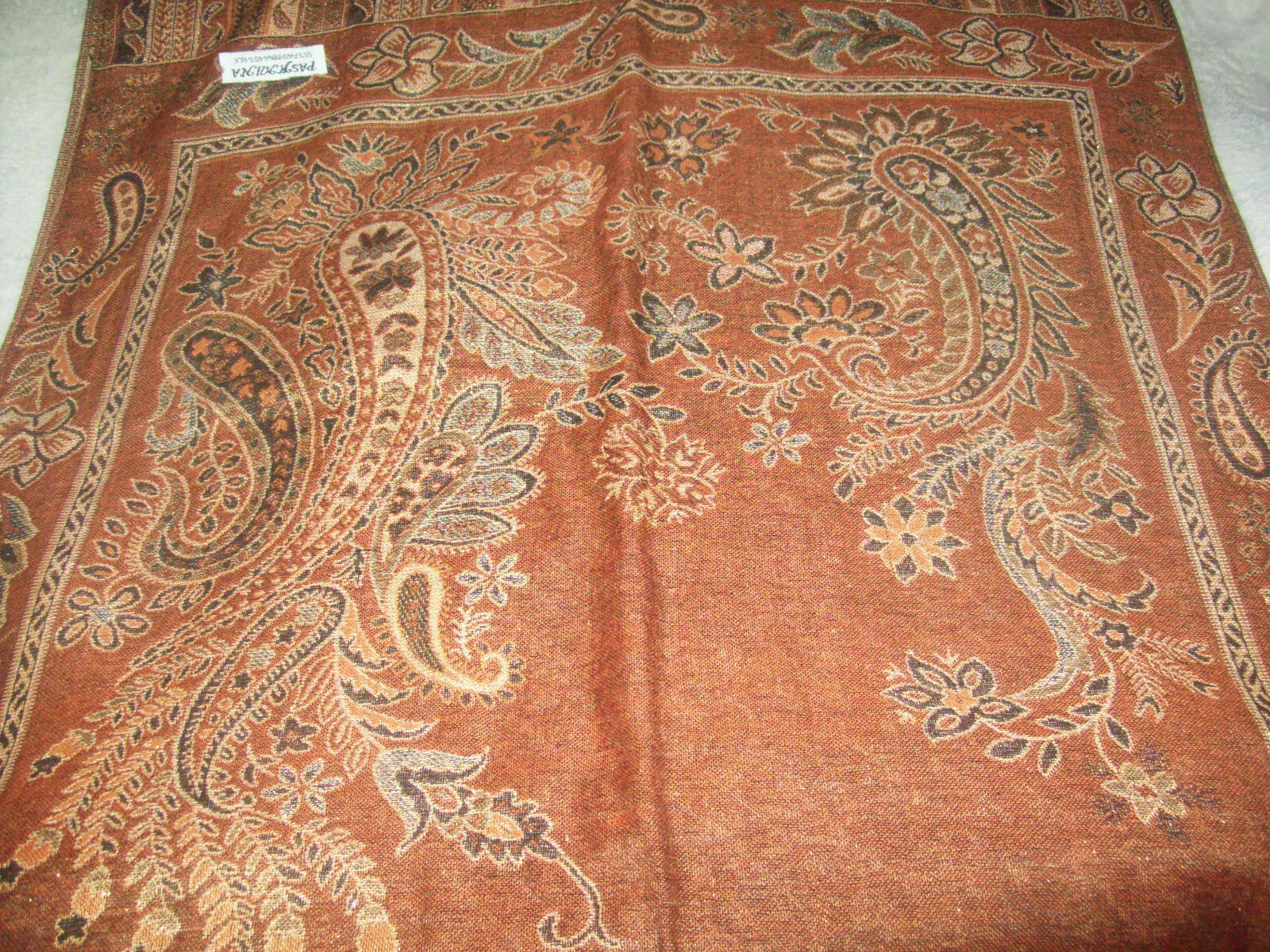 NEW PASHMINA WRAP/SCARF (70 INCHES  X 27 INCHES ) CASHMERE/SILK