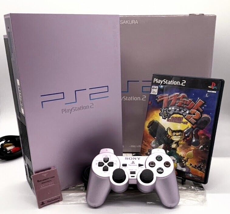 SONY Playstation2 PS2 SCPH-50000 SAKURA Console Controller SONY Playstation2 PS2 SCPH-50000 SAKURA Console Controller