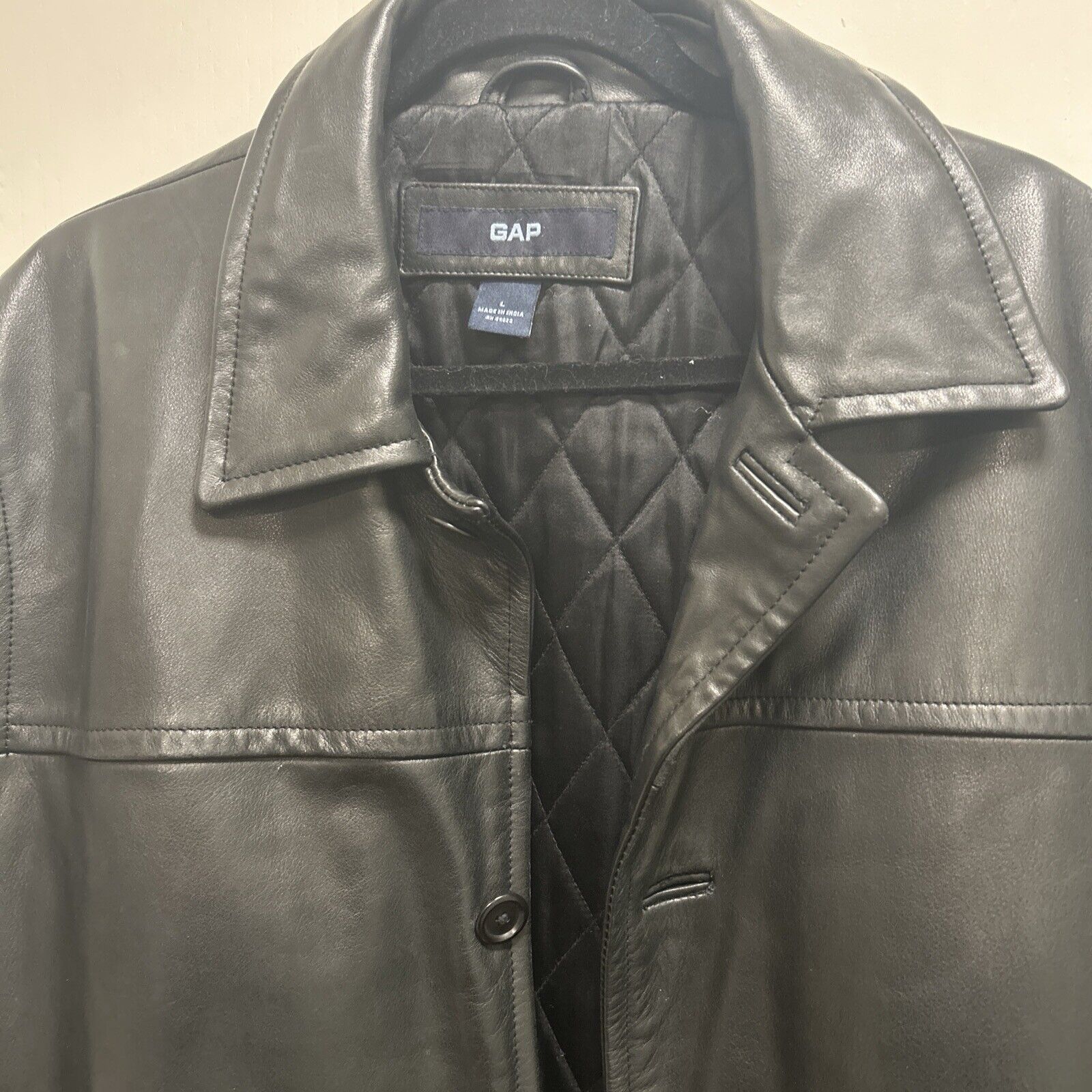 Vintage Gap Large Black Leather Jacket. Large But… - image 3