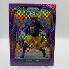 2020 Prizm Rookie Purple Power /49 Josh Uche #369 RC Wolverines Patriots