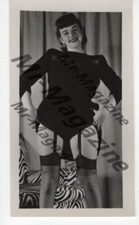 Brunette Lingerie 4"x2" Photo Sexy Cheesecake Vintage Risqué Pinup B&W PJ-49