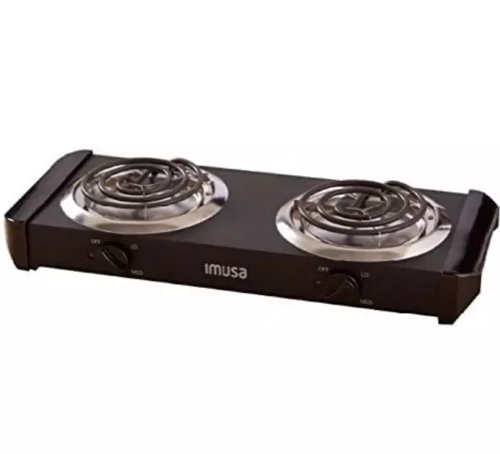 New Double Burner Electric Stove Eye Camping Hot Plate Cooking 1750 Watts