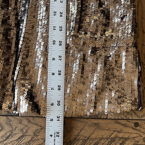 Boston Proper Sequin Jacket Blazer Lined Gold Bronze Size M Mob Wives New Years - Picture 12 of 12
