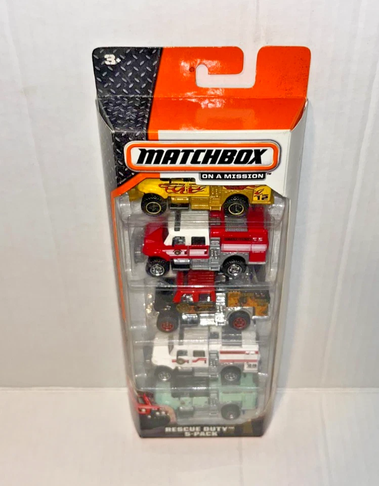 Matchbox 2007 Custom International WorkStar Brush Fire Truck Rescue 5-Pack - Image 2 of 4