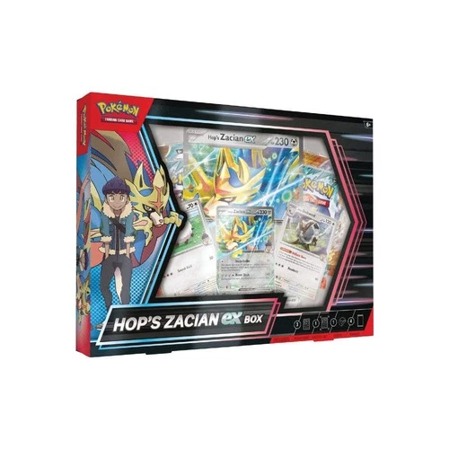 Pokemon TCG Hoops Zacian ex Box Set + 4 Booster Packs Promo Oversize Card