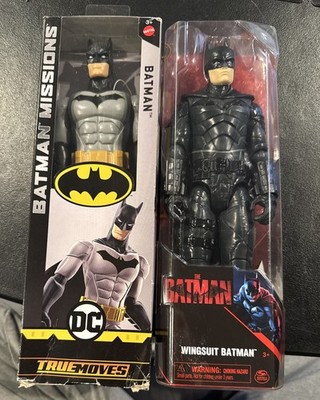Mattel DC True Moves Batman Missions & Spin Master DC Wingsuit Batman NIB