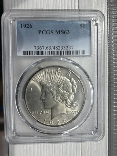 1926 Peace Silver Dollar PCGS MS63