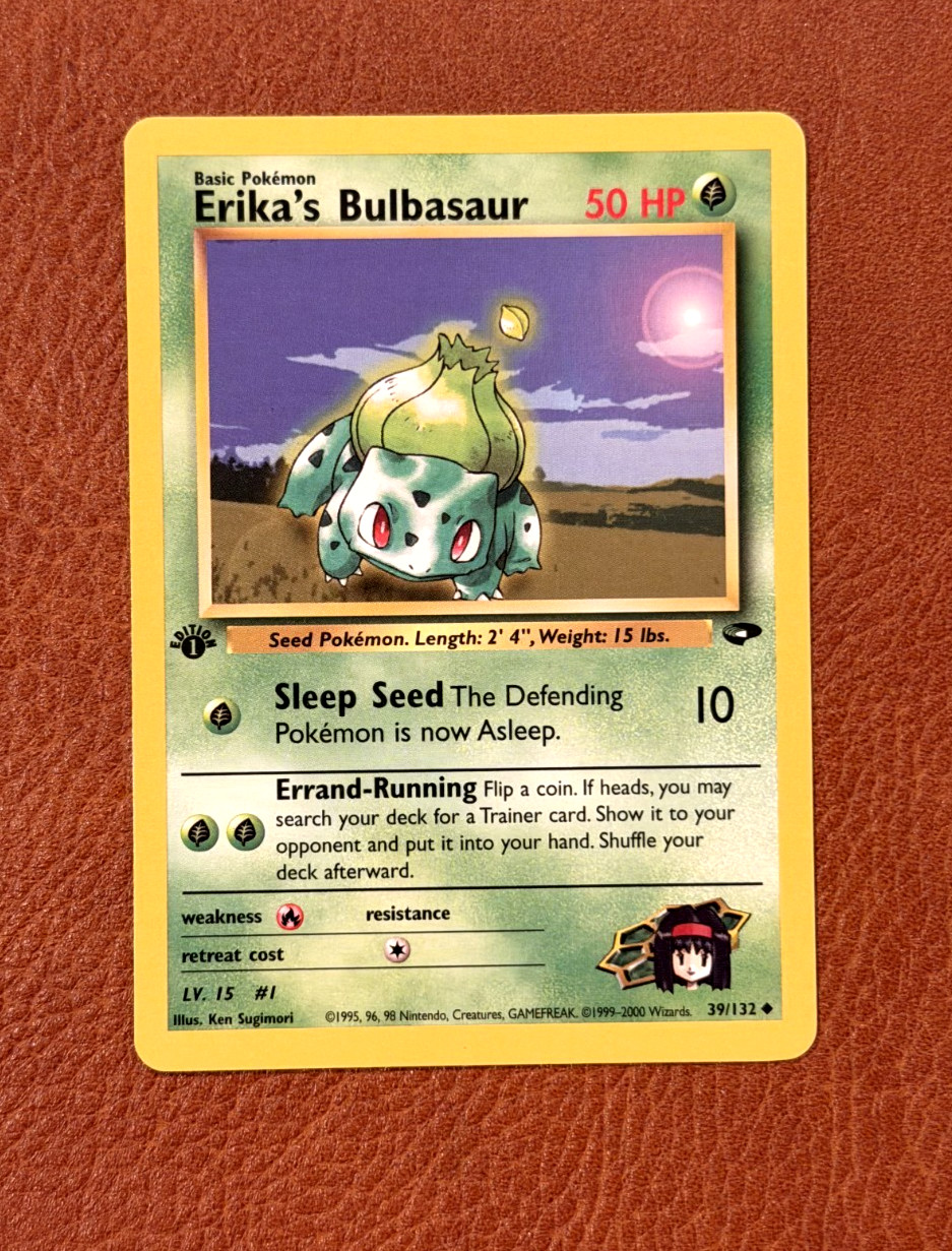 Pokemon: Erika’s Bulbasaur  1st Edition 39/132 - Gym Challenge - Near Mint