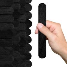 200PCS Black Wood Craft Sticks 6 Inch   0.66" Width x 6" Length Black Craft Stic