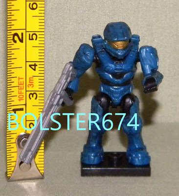 UNSC SPARTAN MARK VI BLUE Mini-Figure Loose Halo Mega Bloks Series 7 2013