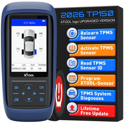 #ad XTOOL TP150 TPMS Programmer Sensor Relearn Activate Tire Pressure Light Reset $125.00