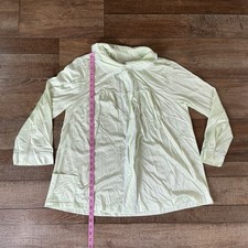 VTG Shadowline Bed Jacket Women's 40 Light Green Nylon Lace USA Button 171113