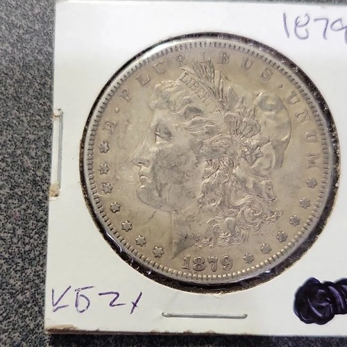1879 Morgan Dollar $1 Circulated Silver Coin Uncertified 0.9 Fineness.   #221