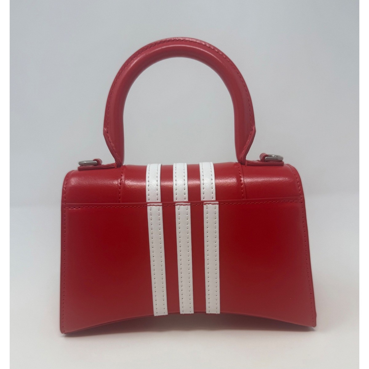 Balenciaga Adidas XS Hourglass Top Handle Bag Red | eBay