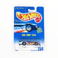 Hot Wheels Sol-Aire CX-4 #254 - Blue - 1996 Mainline A