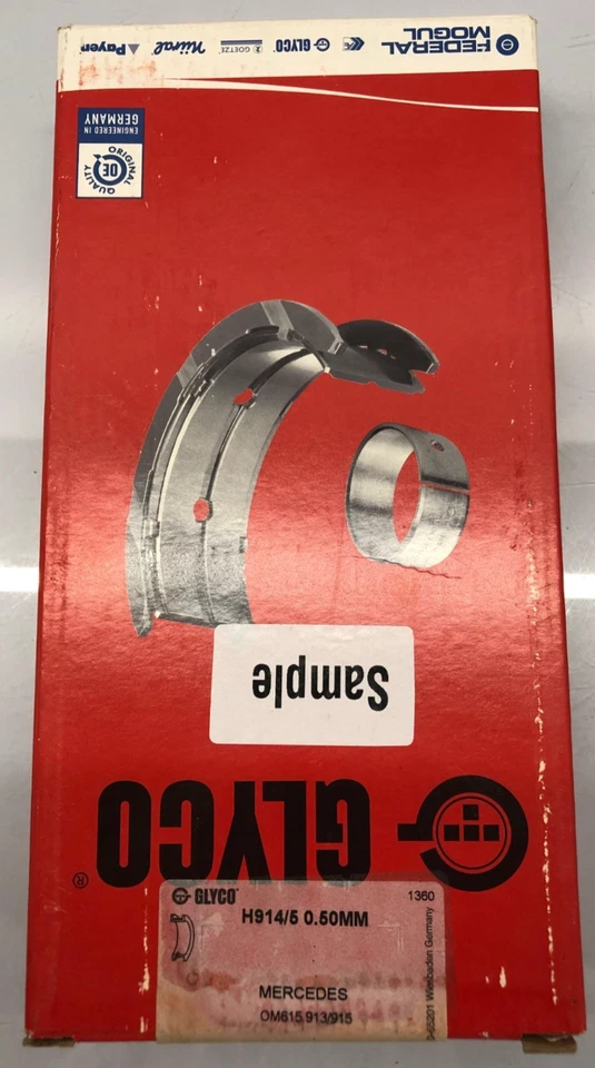 Main Bearing H914/5 O/S 0.50 MM 6160300740 For Mercedes W123 Coupe (W601) OM615 - Image 2 of 4
