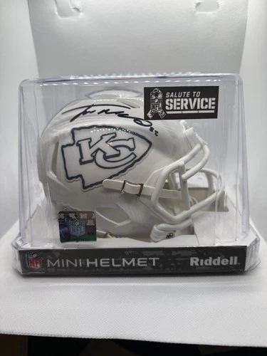 KANSAS CITY CHIEFS TRENT MCDUFFIE AUTOGRAPHED SIGNED SALUTE MINI HELMET BECKETT
