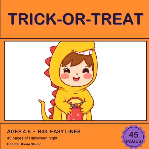 Halloween Malbuch FüR Kinder 4-8 Jahre, 94 Seiten, KostüMe, SüßIgkeiten-image