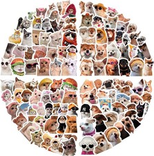 200 PCS Funny Cat and Dog Meme Stickers, Cute Stickers for Colorful