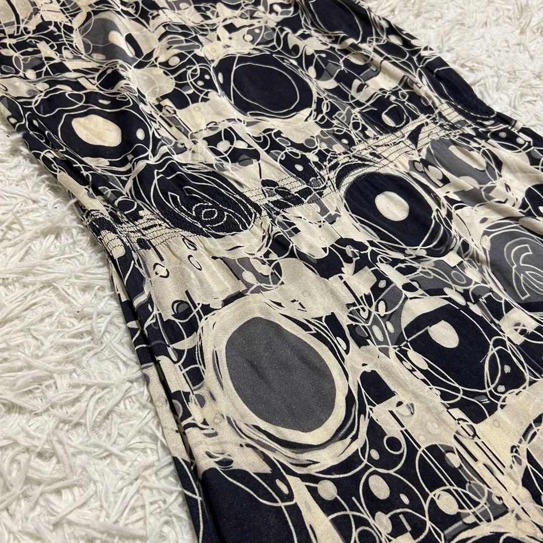 CHANEL 08P CC Logo Bubble Coco Silk Swim Dress Camisole Black White 36 S thumbnail 6