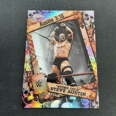 2026 Topps Chrome WWE Stone Cold Steve Austin Refractor 30 Years Whoop #3:16-5