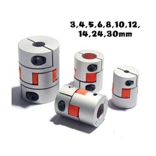 Klauenkupplung Wellenkupplung flexibel 3,4,5,6,8,10,12,14,24,30mm Motorkuppplung